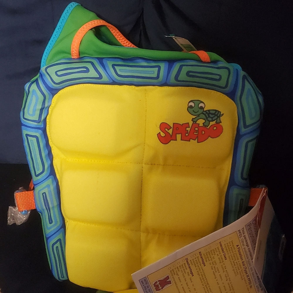 Speedo Yellow and Green Turtle Swim Vest